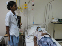 Patient receiving his own stem cells-Autologous Transplant